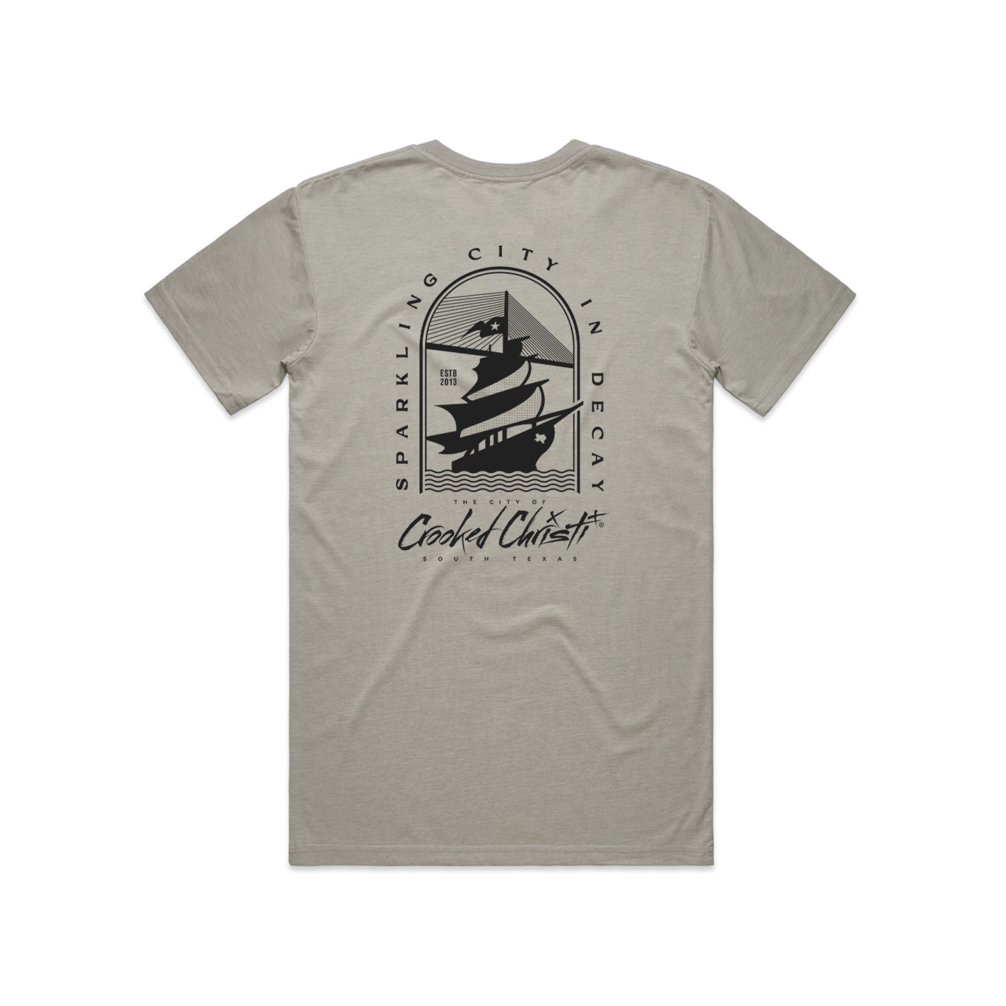 Sparkling City In Decay Tee | Light Grey