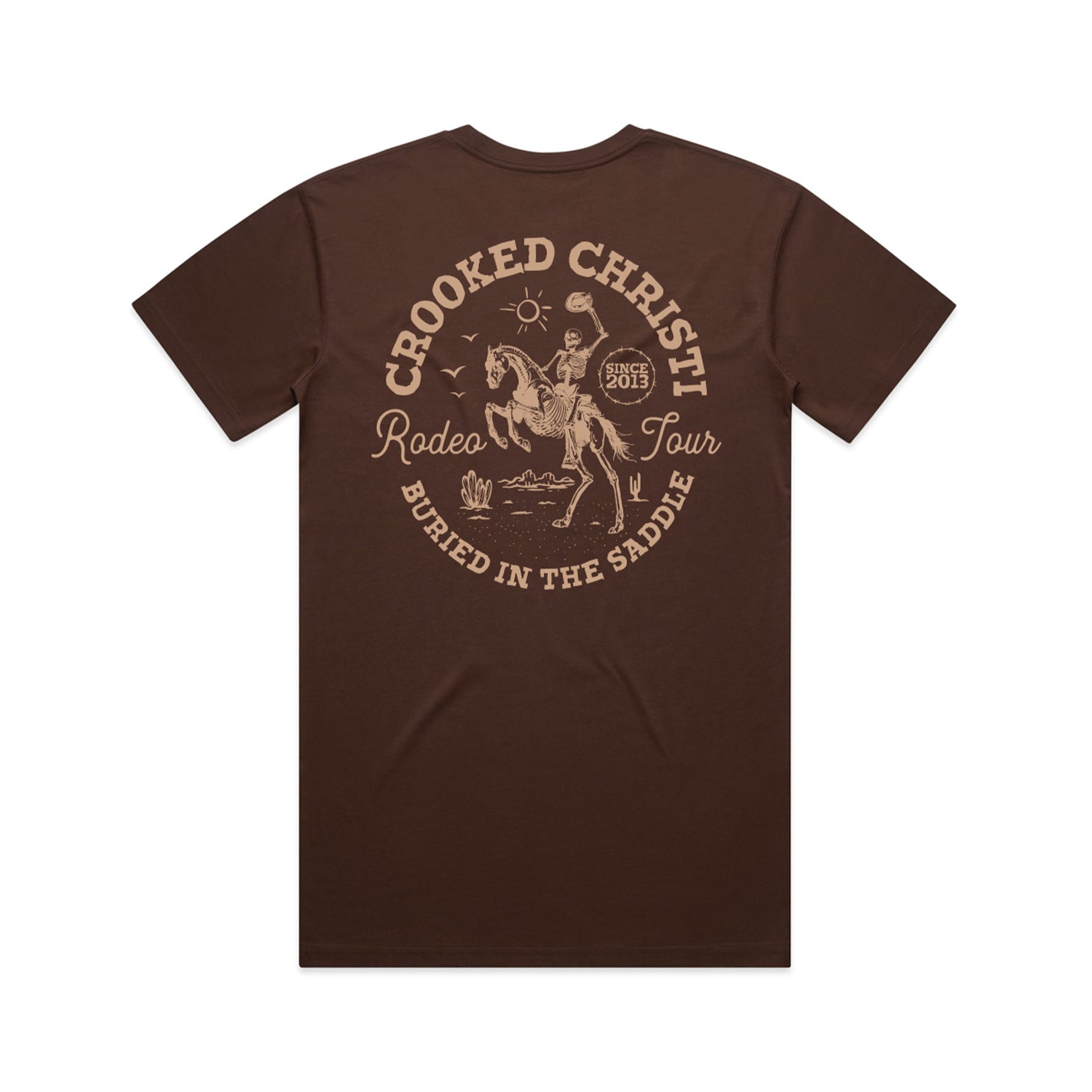 Rodeo Tour Tee – Dark Chocolate | Crooked Christi Streetwear