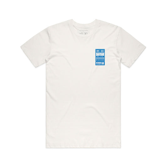 Catch Flights, Not Feelings Tee - Natural / Blue