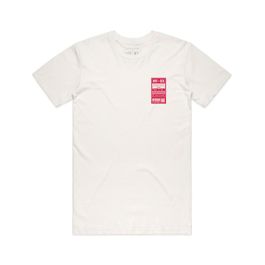 Catch Flights, Not Feelings Tee - Natural / Red