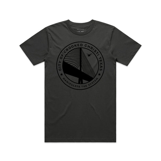 City of Crooked Christi Tee - Coal