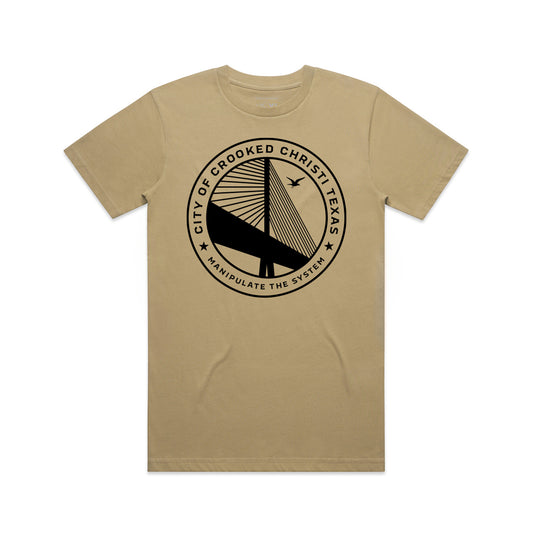 City of Crooked Christi Tee - Khaki