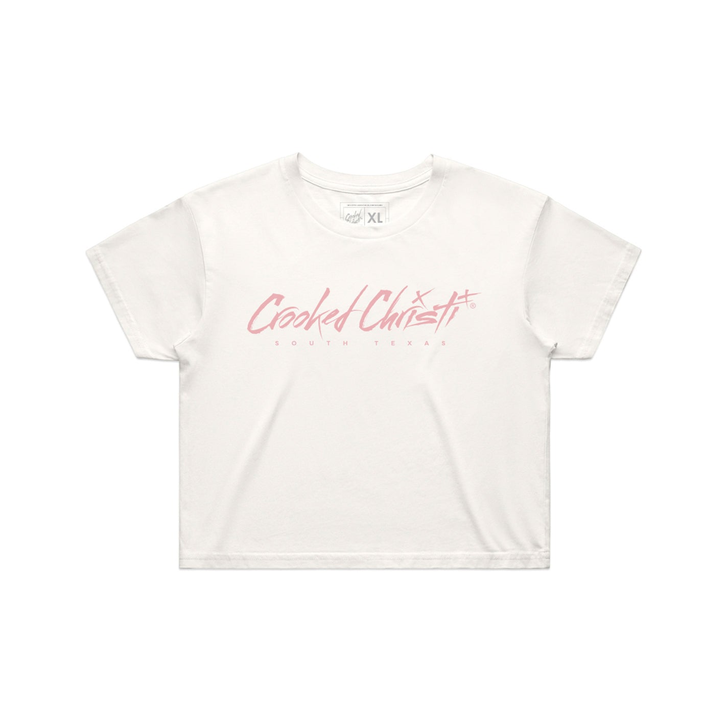 Signature Crop Top Tee - Natural / Mauve