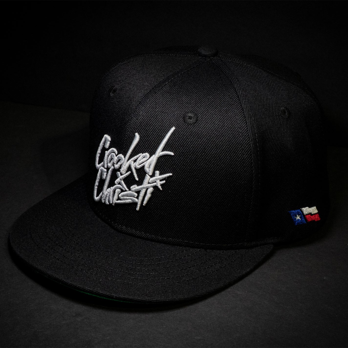 Original Logo Snap Back (Black/White/Green Under Brim)