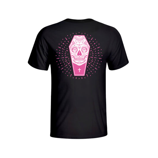 Day of the Dead Pink/White Tee